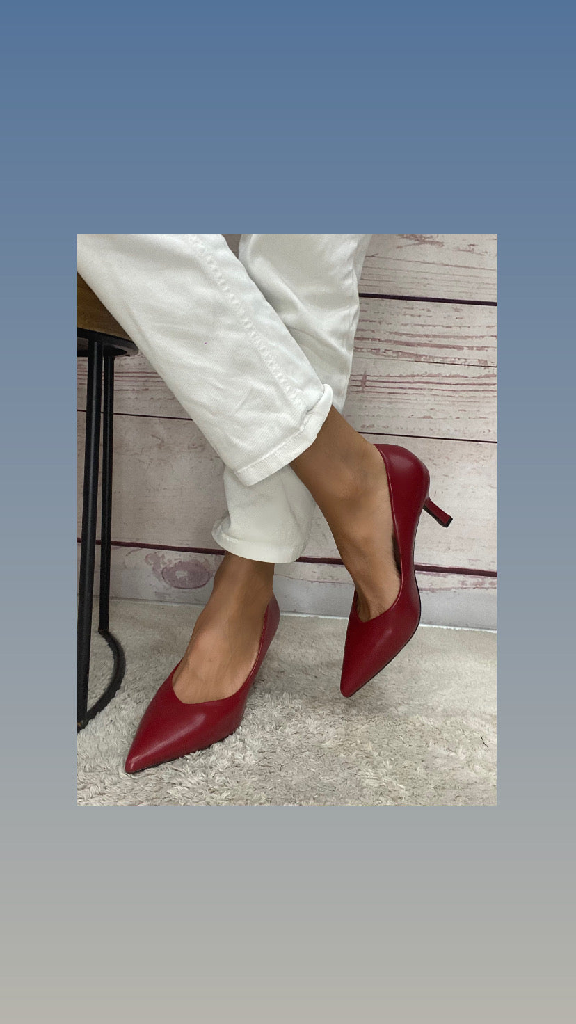 F.M. Décolleté Bordeaux tacco 7