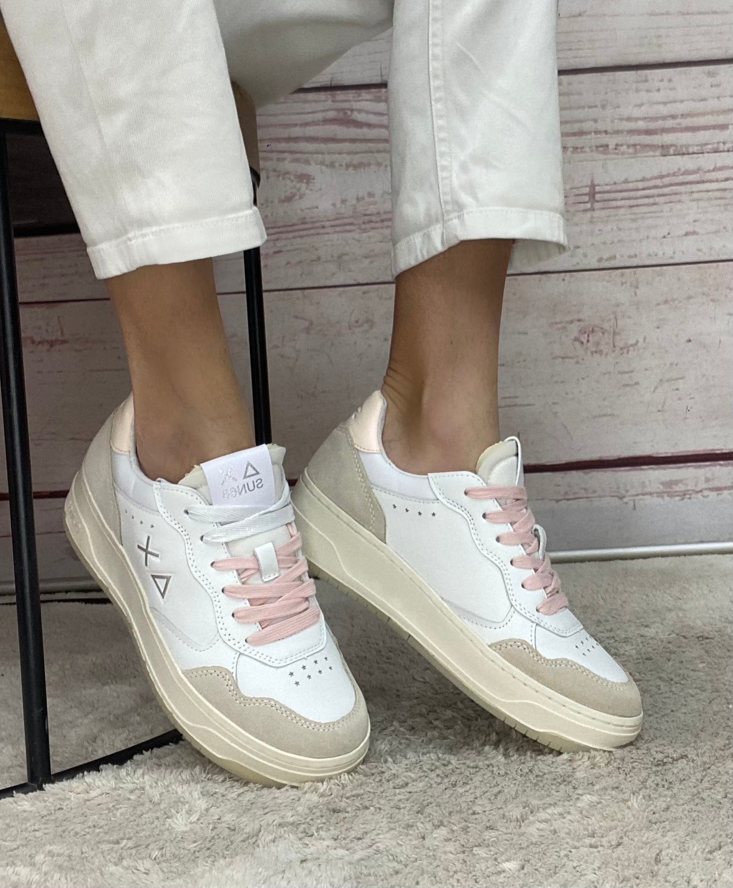 Sun68 Basket love lady bianco panna