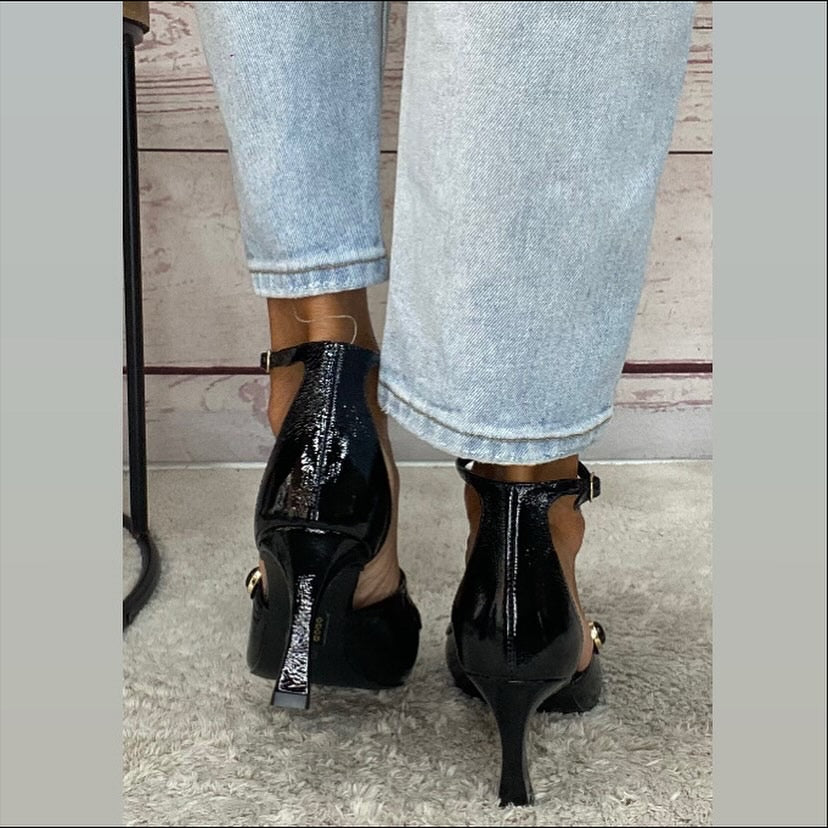 M.Unique Décolleté nero cinturini