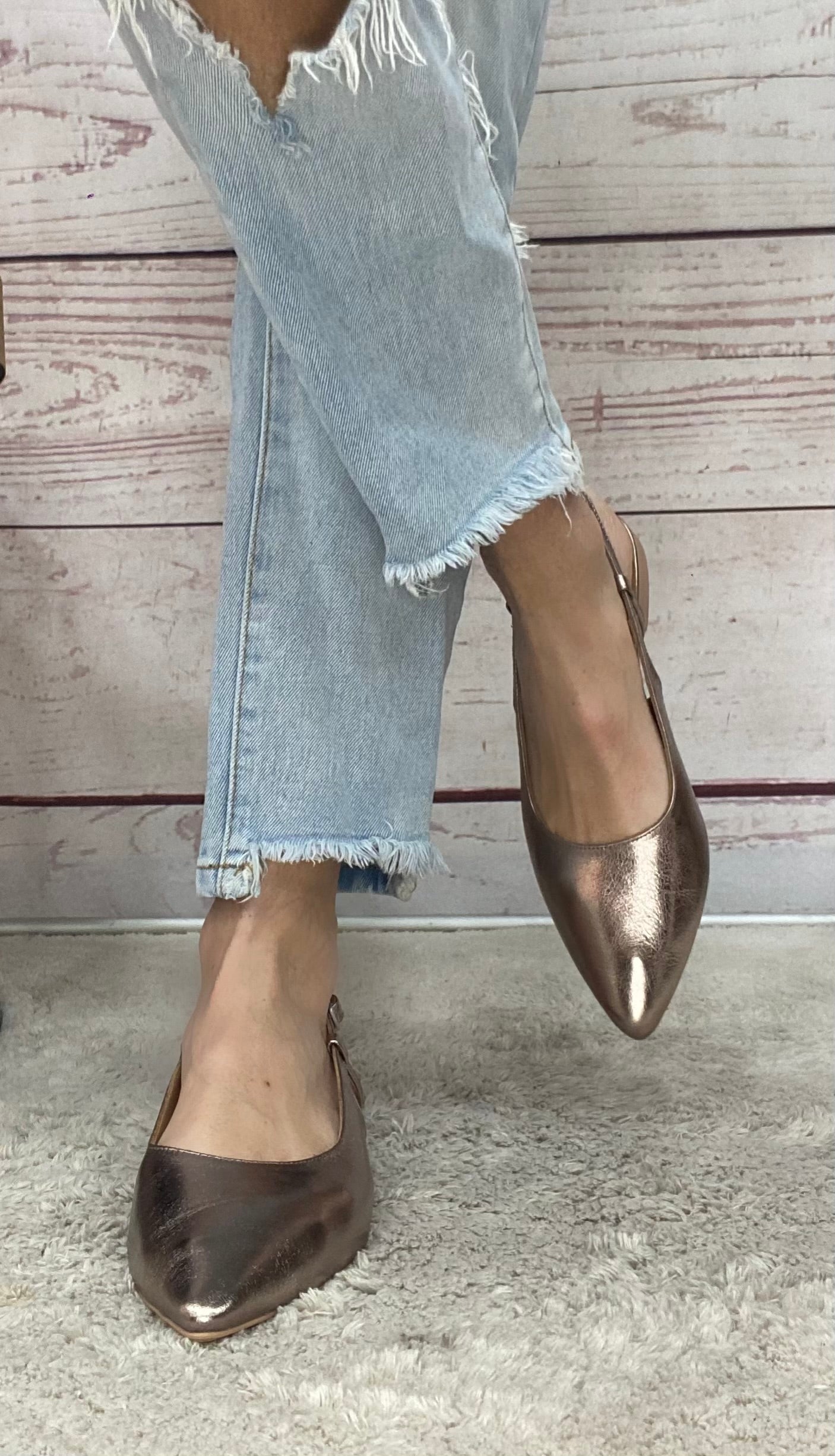 Step 267166 Ballerina Slingback nappa met ash