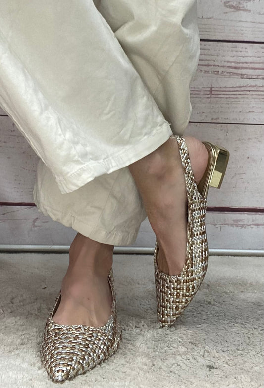 Xti ballerina intrecciata Platino+Bronzo+Argento