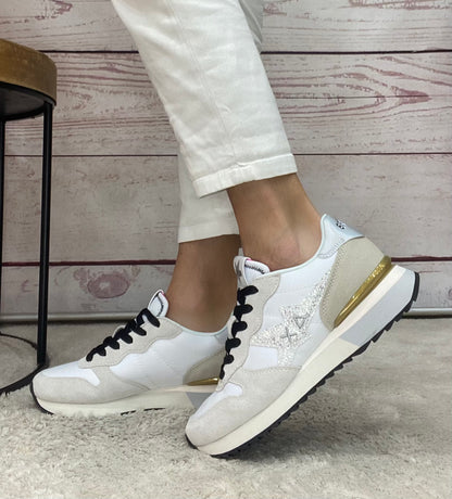 Sun68 Stargirl Glitter Logo Bianco