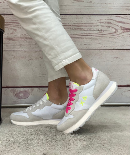 Sun68 Ally Solid 0162 Bianco/Fuxia Fluo