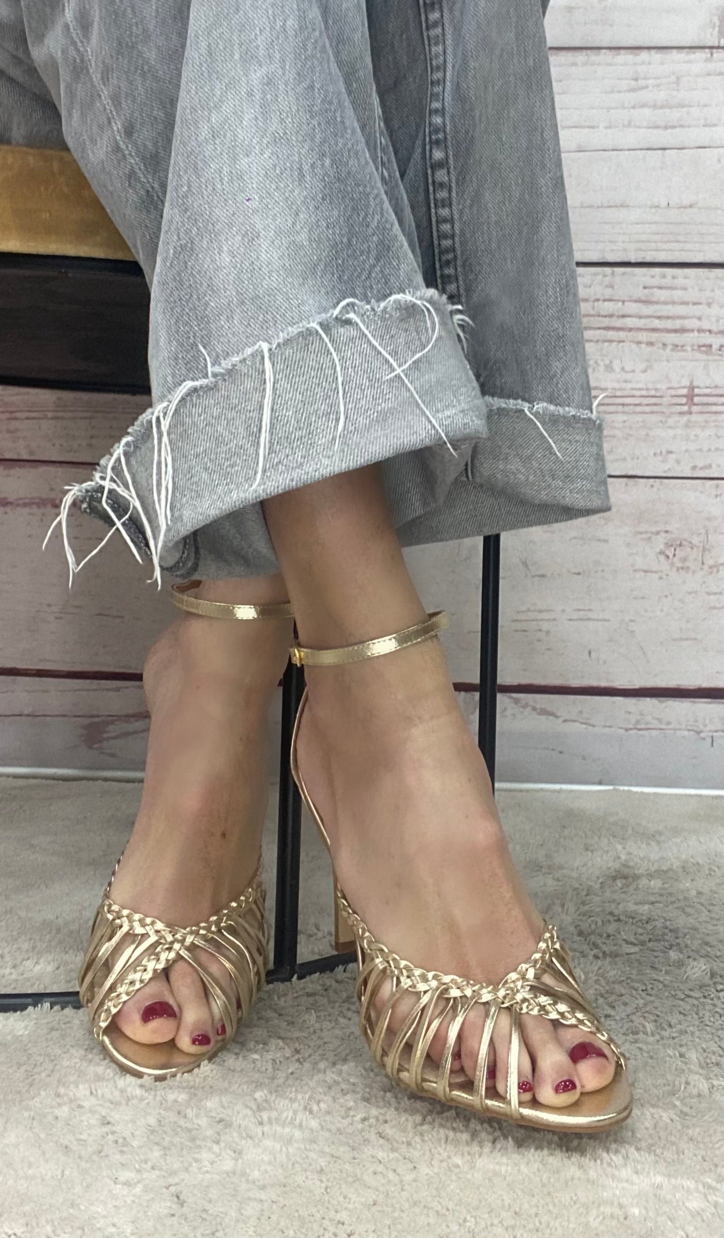 Miss unique 22278 sandali Cristal platino