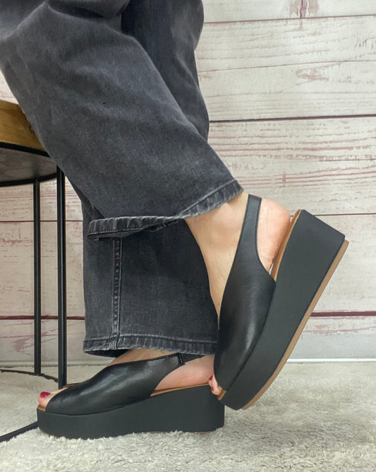 Inuovo Sandalo zeppa black