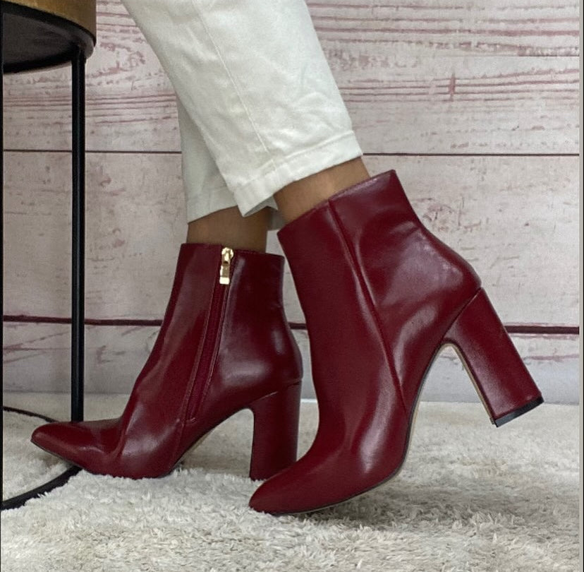 Cristine tronchetto pelle bordeaux