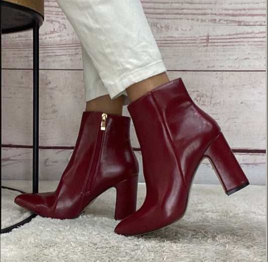 Cristine tronchetto pelle bordeaux