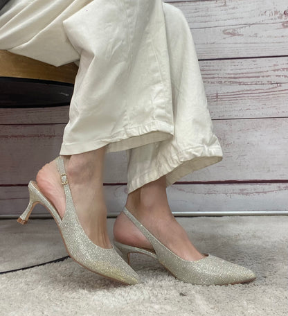 Cristine Slingback Camilla 6 lurex champagne