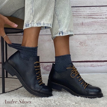 Step Stringata nera laccio bicolor