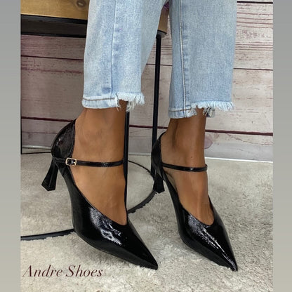 M.Unique Décolleté nero cinturino