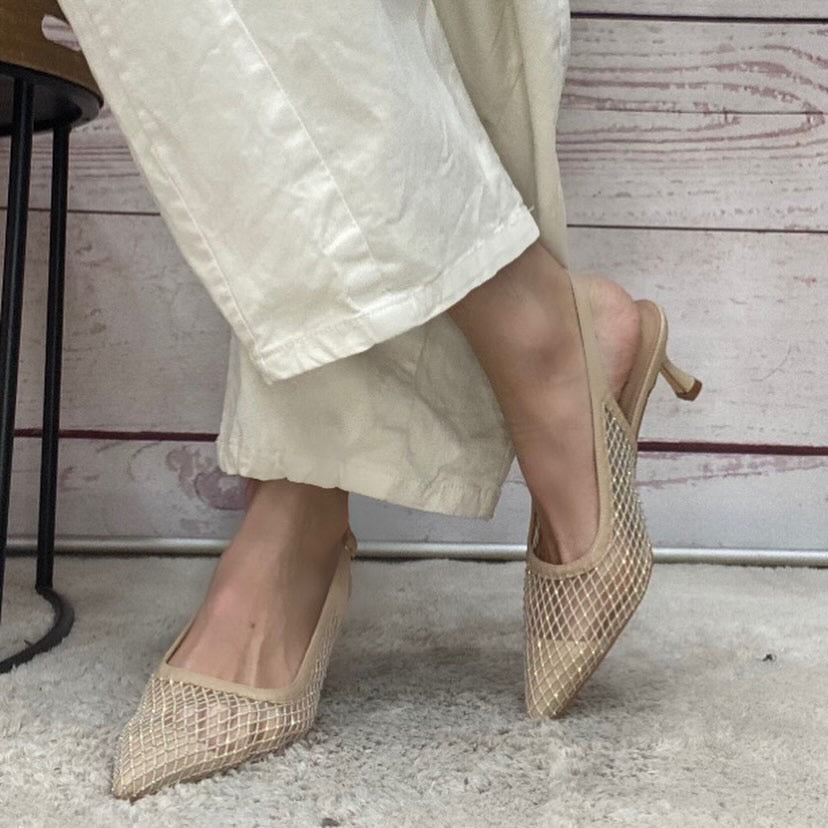 Cristine Slingback Camilla 9 rete strass