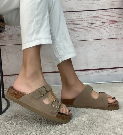 Xti Ciabattina in crosta Taupe
