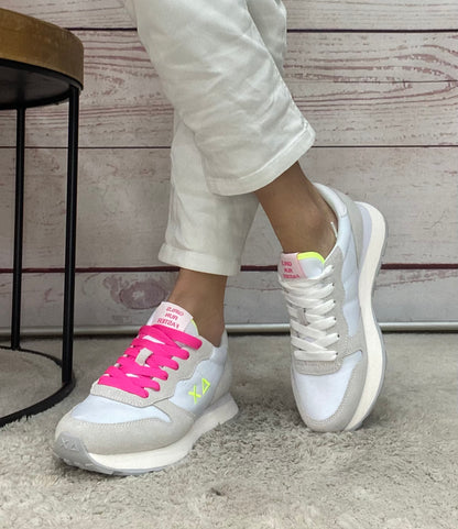 Sun68 Ally Solid 0162 Bianco/Fuxia Fluo