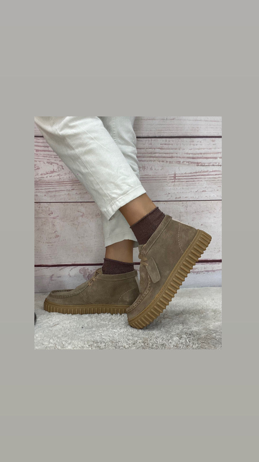 Step Scarpina suede sughero