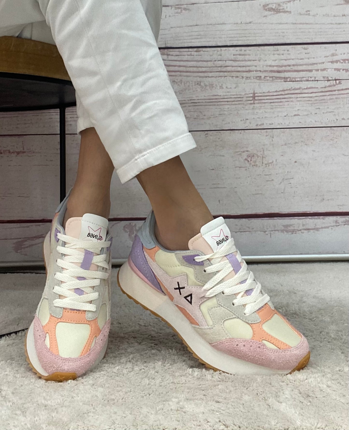 Sun68 Stargirl Multicolor Option 31 Bianco Panna