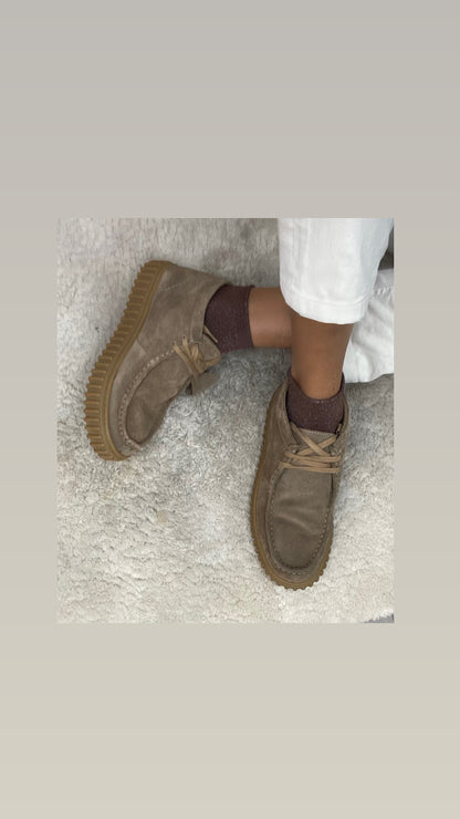 Step Scarpina suede sughero