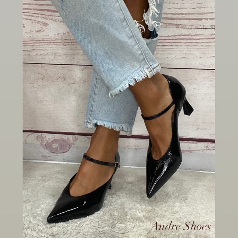 M.Unique Décolleté nero cinturino