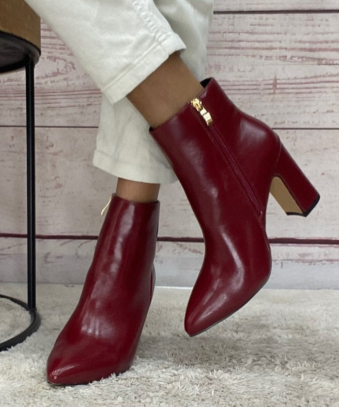 Cristine tronchetto pelle bordeaux