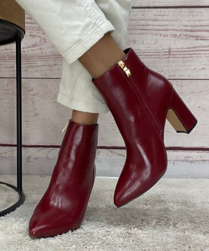 Cristine tronchetto pelle bordeaux