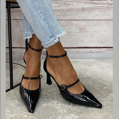 M.Unique Décolleté nero cinturini