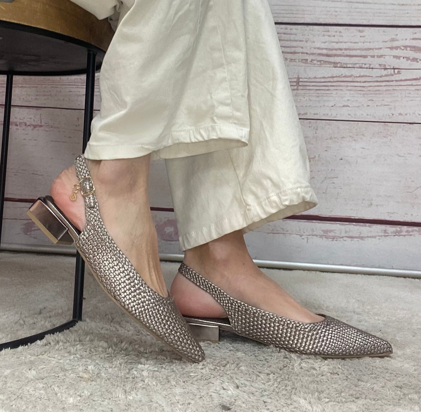 Xti ballerina intrecciata Piombo