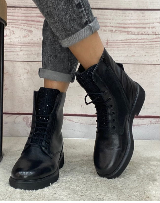 Cristine Mara 2 Anfibio linguetta strass nero