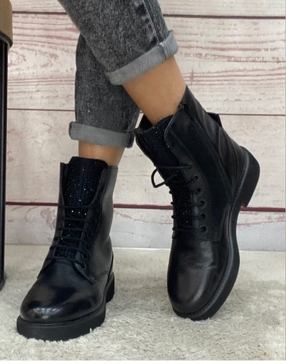 Cristine Mara 2 Anfibio linguetta strass nero