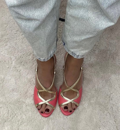 Mondie Sandalo nappa Nude+nappa Lime