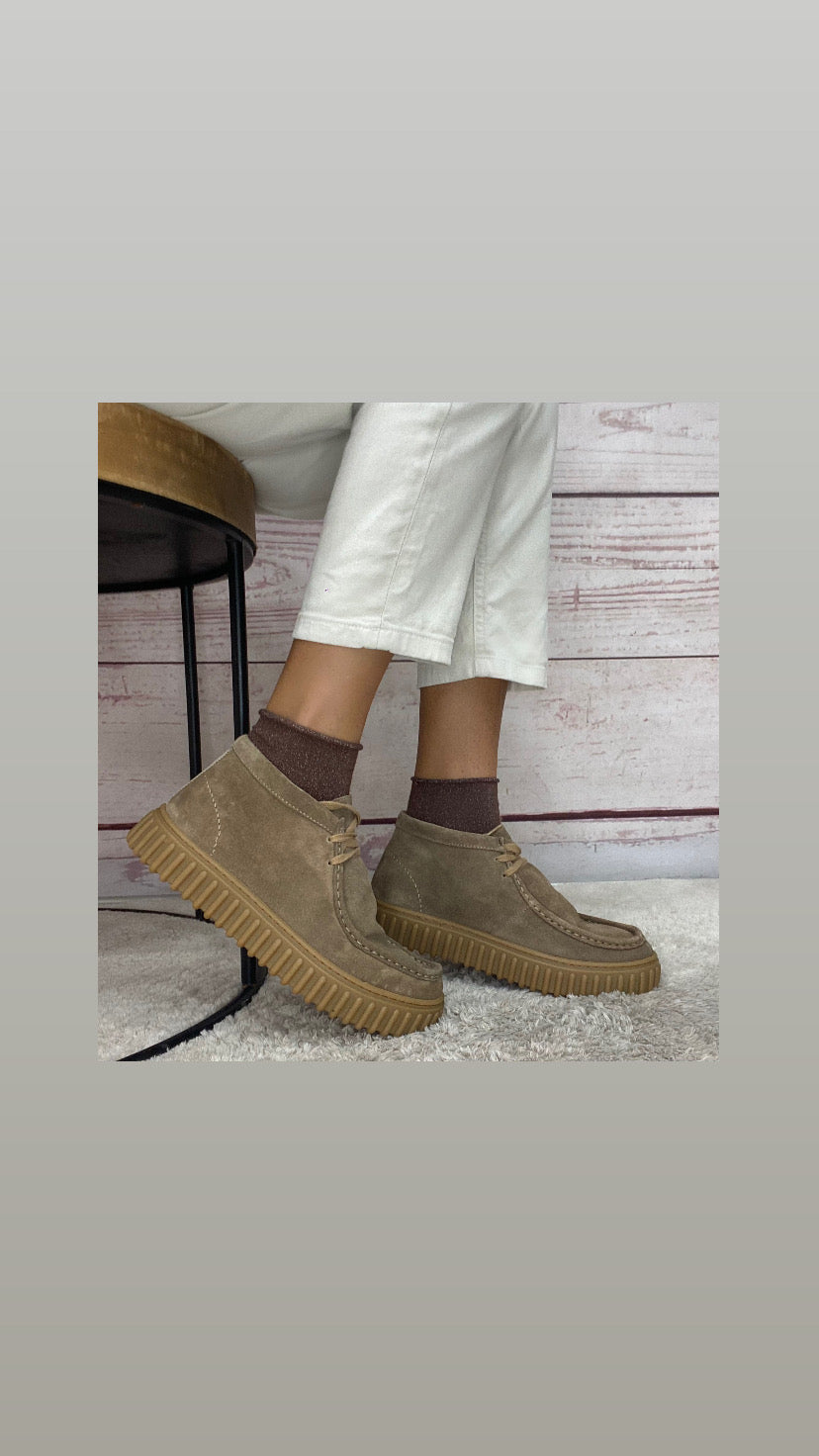 Step Scarpina suede sughero