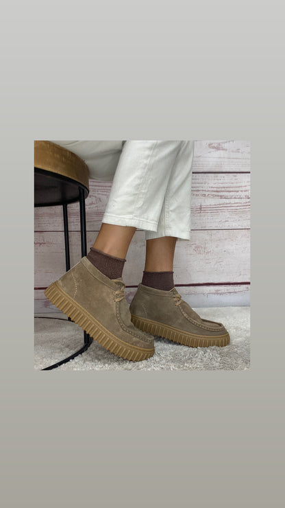 Step Scarpina suede sughero