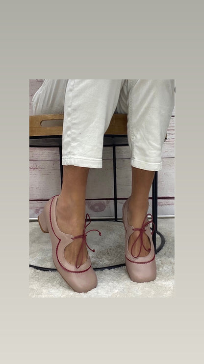 Decolletè Artigianale 380 Nappa Rosa antico+Magenta