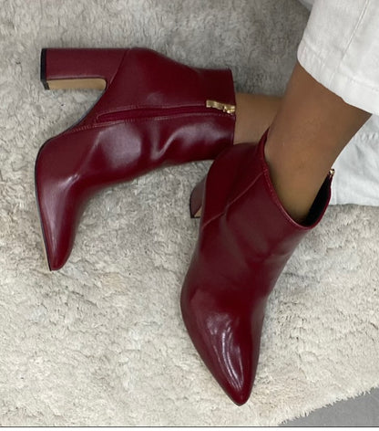 Cristine tronchetto pelle bordeaux