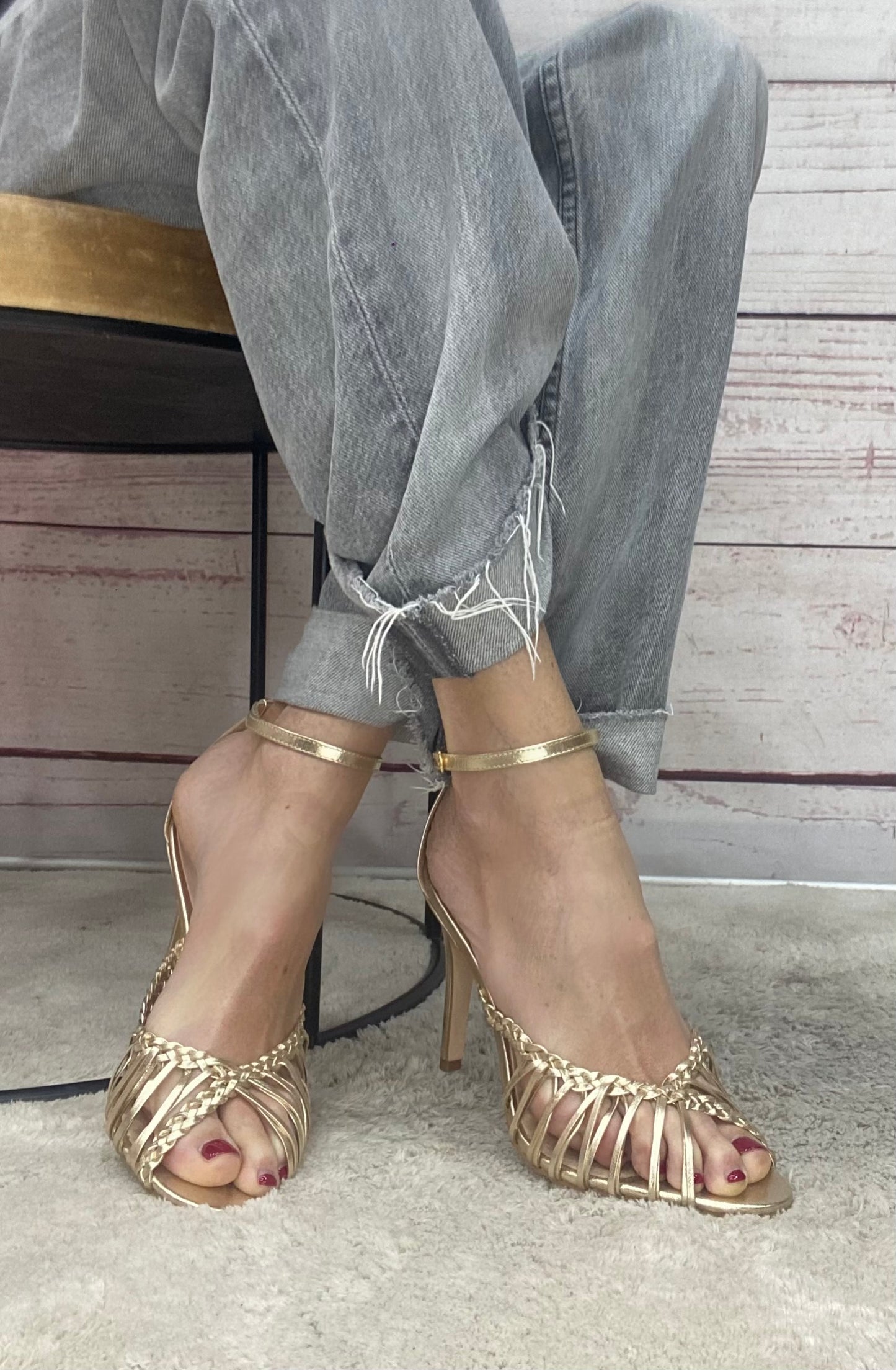 Miss unique 22278 sandali Cristal platino