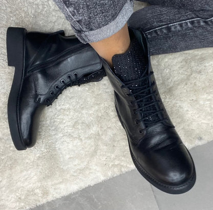 Cristine Mara 2 Anfibio linguetta strass nero