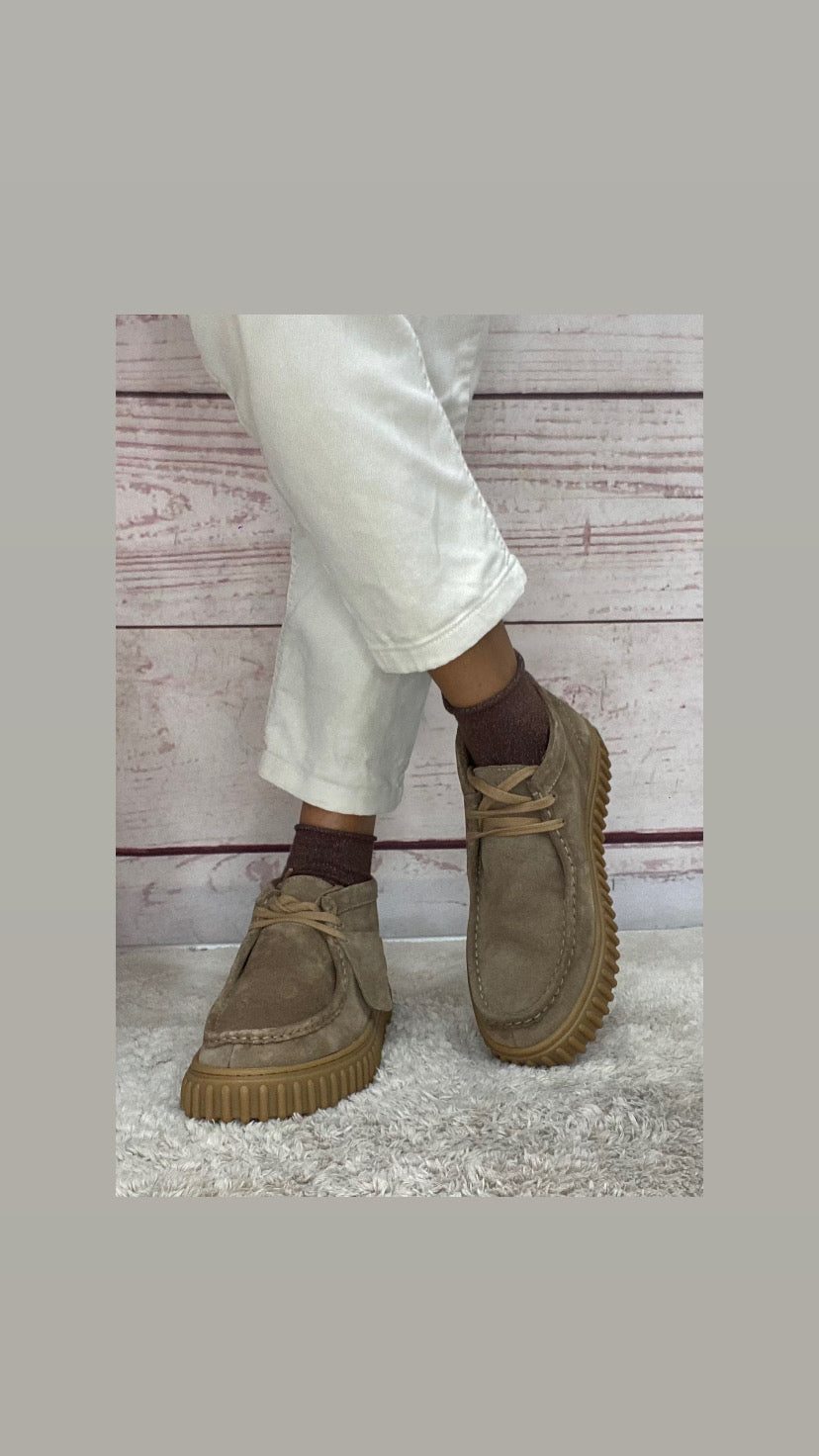 Step Scarpina suede sughero