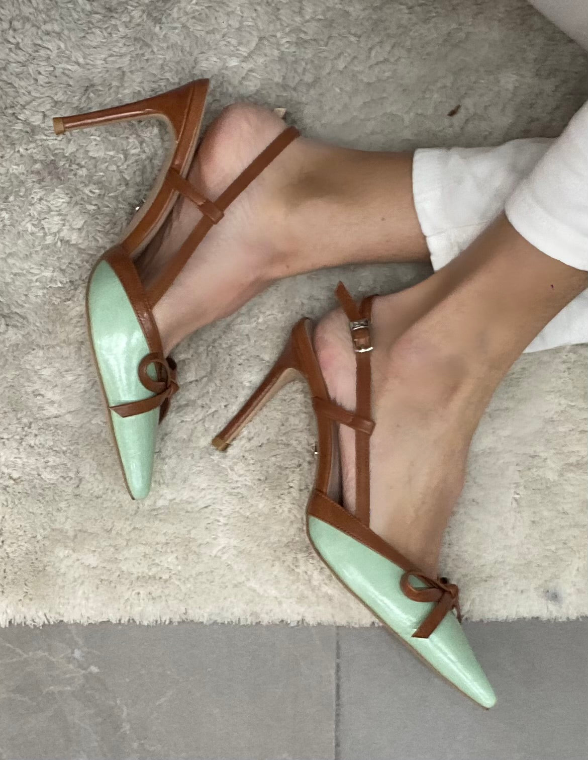 Helena Slingback k4537 Green/Brown