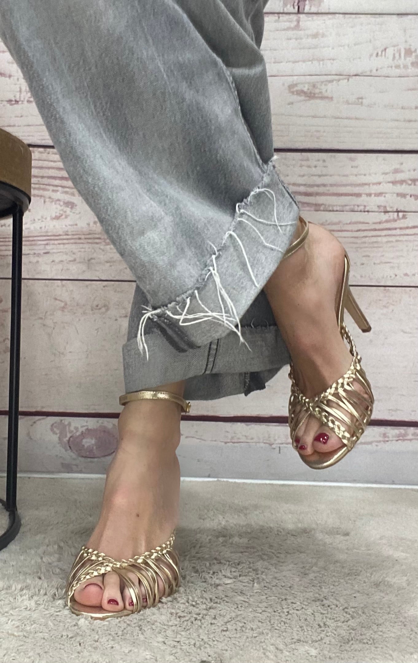 Miss unique 22278 sandali Cristal platino