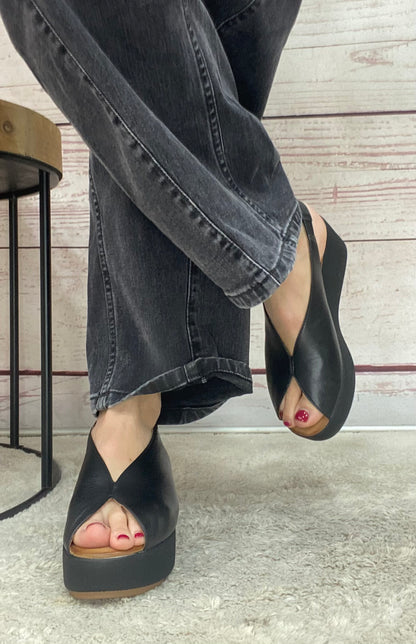 Inuovo Sandalo zeppa black