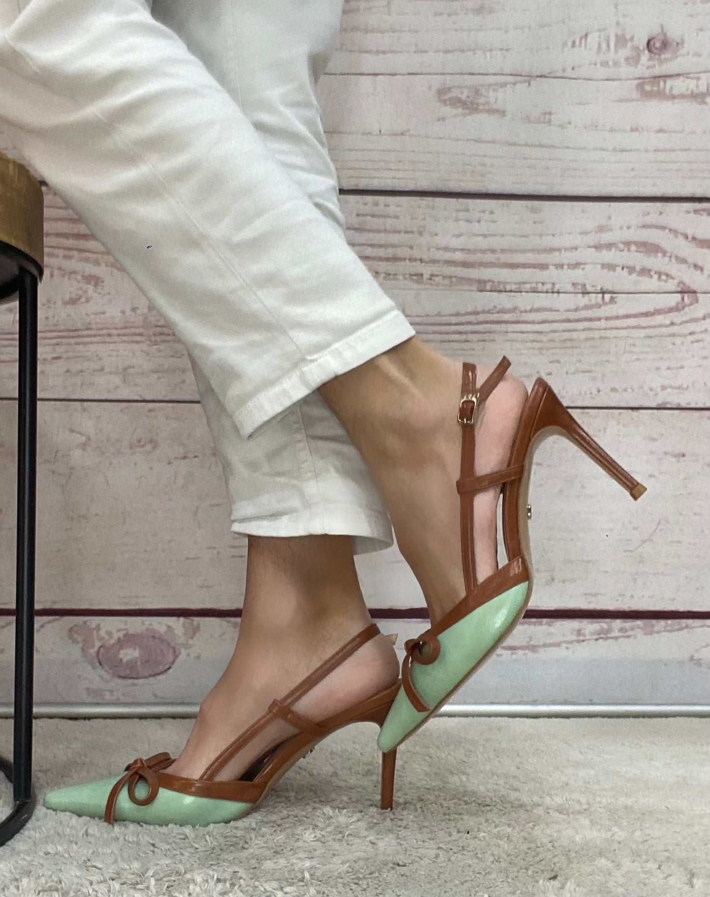 Helena Slingback k4537 Green/Brown