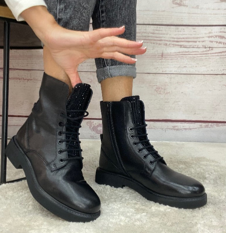 Cristine Mara 2 Anfibio linguetta strass nero