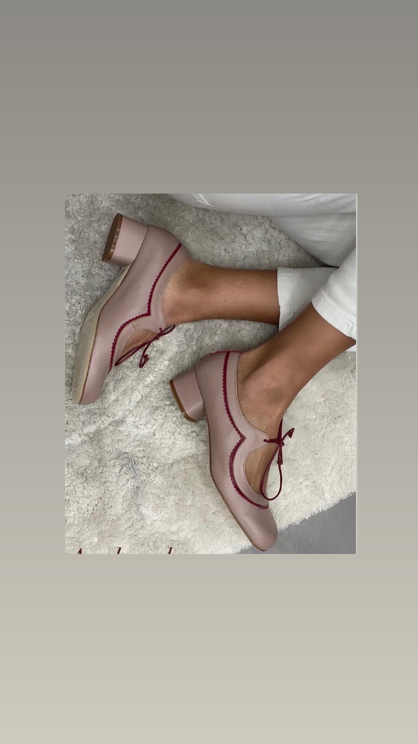 Decolletè Artigianale 380 Nappa Rosa antico+Magenta