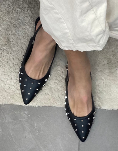 Xti ballerina borchiette argento