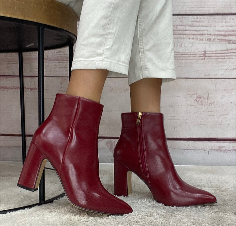Cristine tronchetto pelle bordeaux