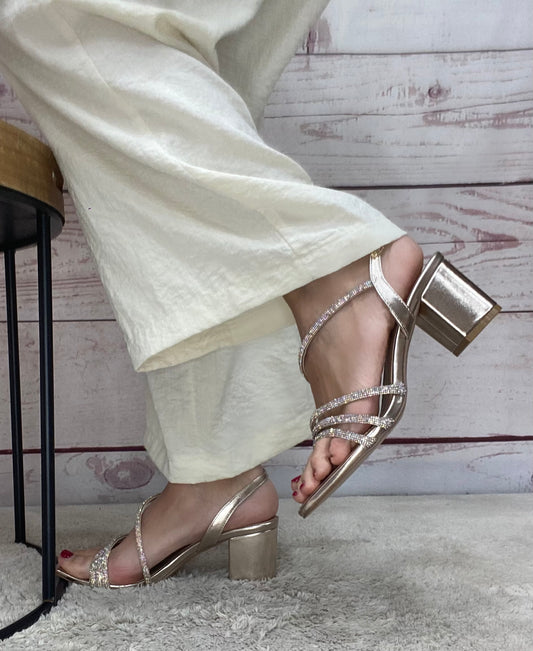 Exe Sandalo strass platino Anny 986