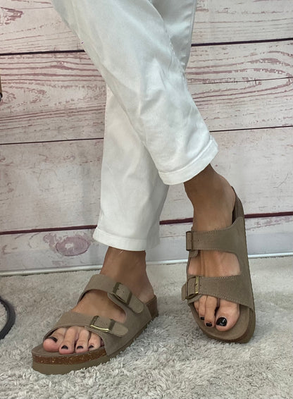 Xti Ciabattina in crosta Taupe