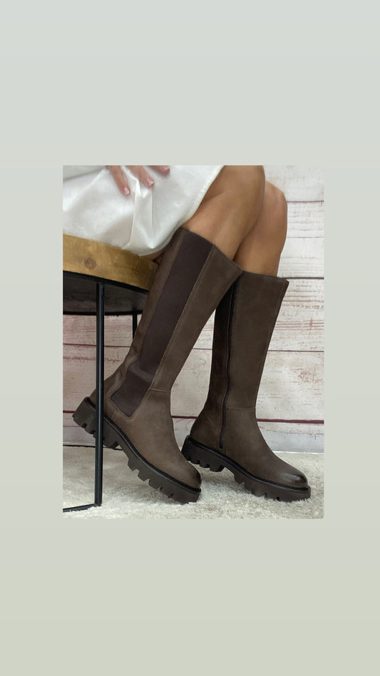 Vueva stivale nabuk marrone