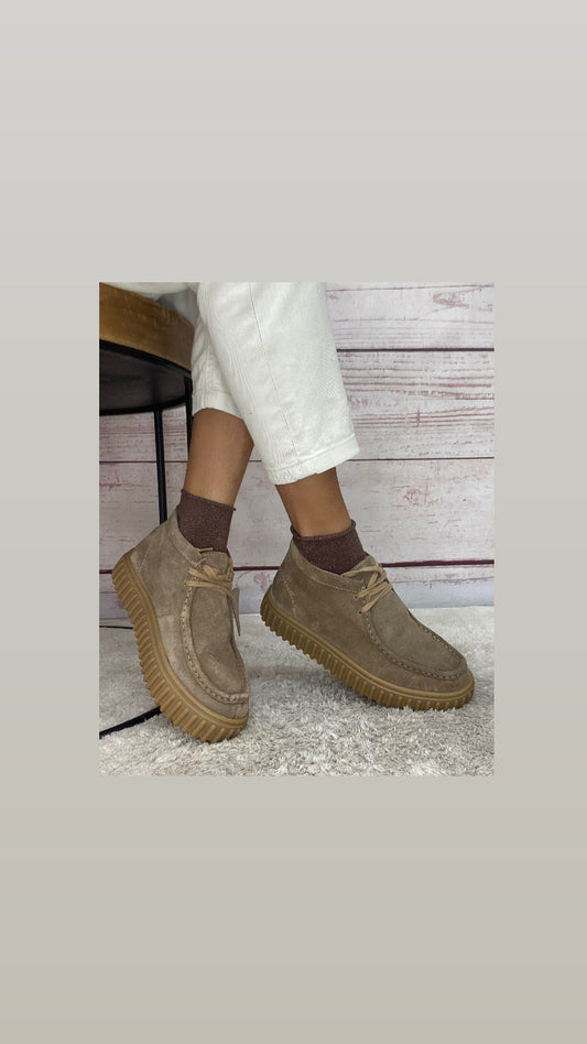 Step Scarpina suede sughero