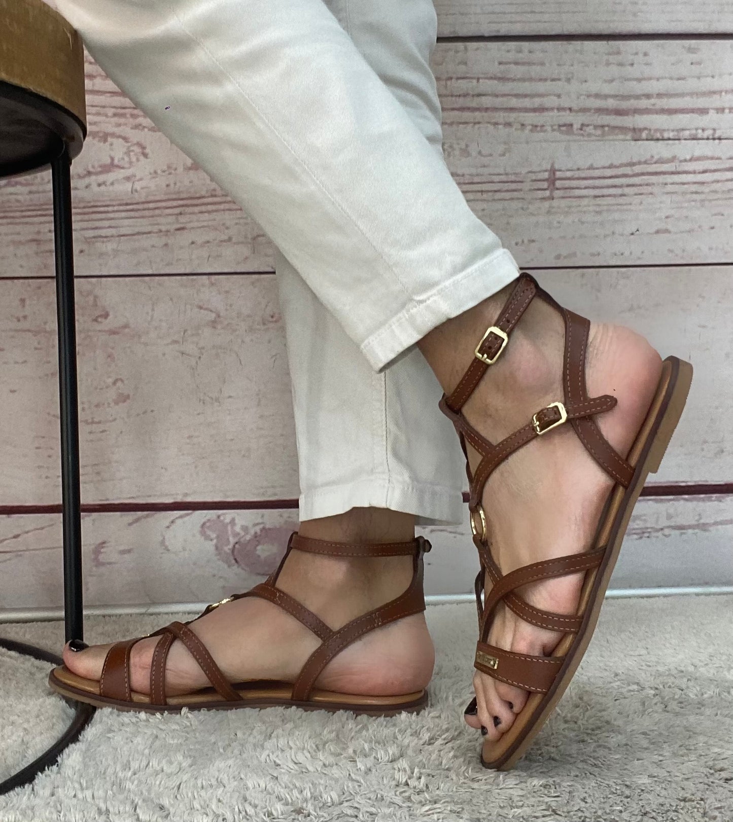Les Tropezien sandali gladiatore Cuoio