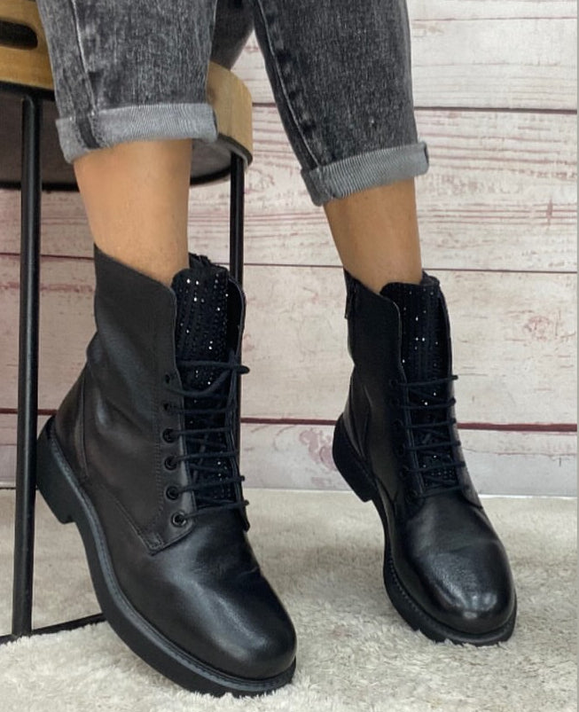 Cristine Mara 2 Anfibio linguetta strass nero
