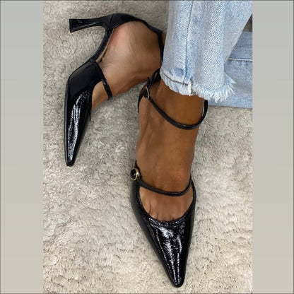 M.Unique Décolleté nero cinturini